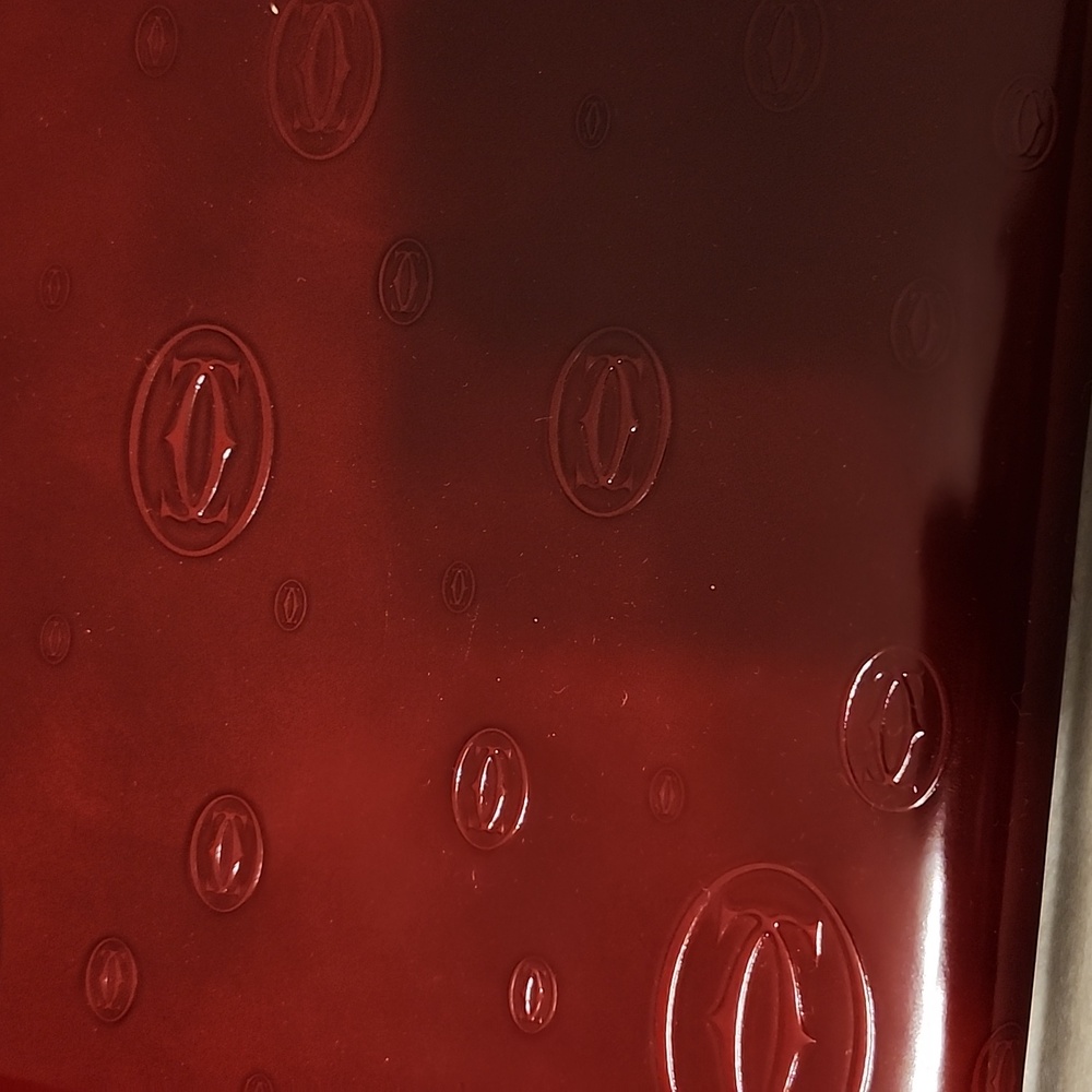 Cartier BurgundyEmbossed Leather Portfolio - Picture 5 of 5